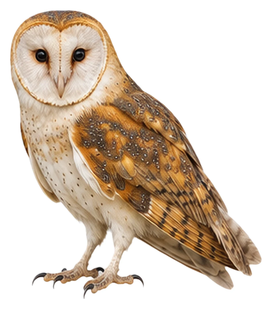 American Barn Owl · Alkuperäiset värit