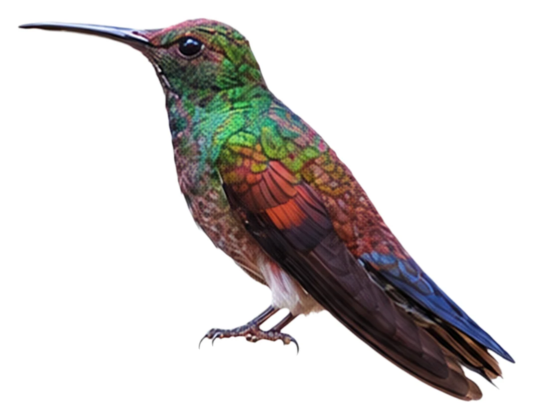 Blue-tailed Hummingbird · Original color inspiration