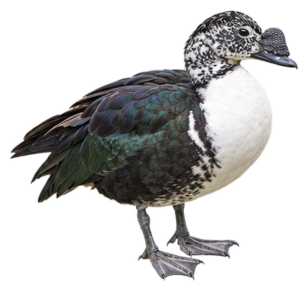 Pato crestudo americano · Colores originales
