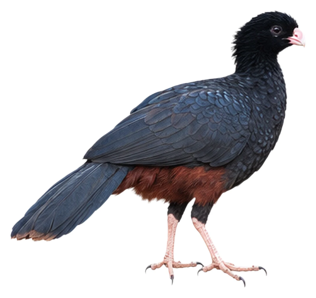 Crestless Curassow · Original color inspiration