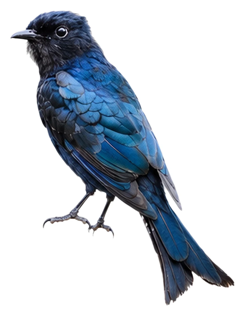 Fork-tailed Drongo-Cuckoo · Original color inspiration