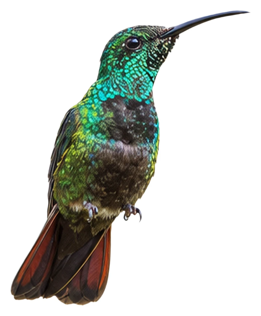 Green-throated Mango · Original color inspiration
