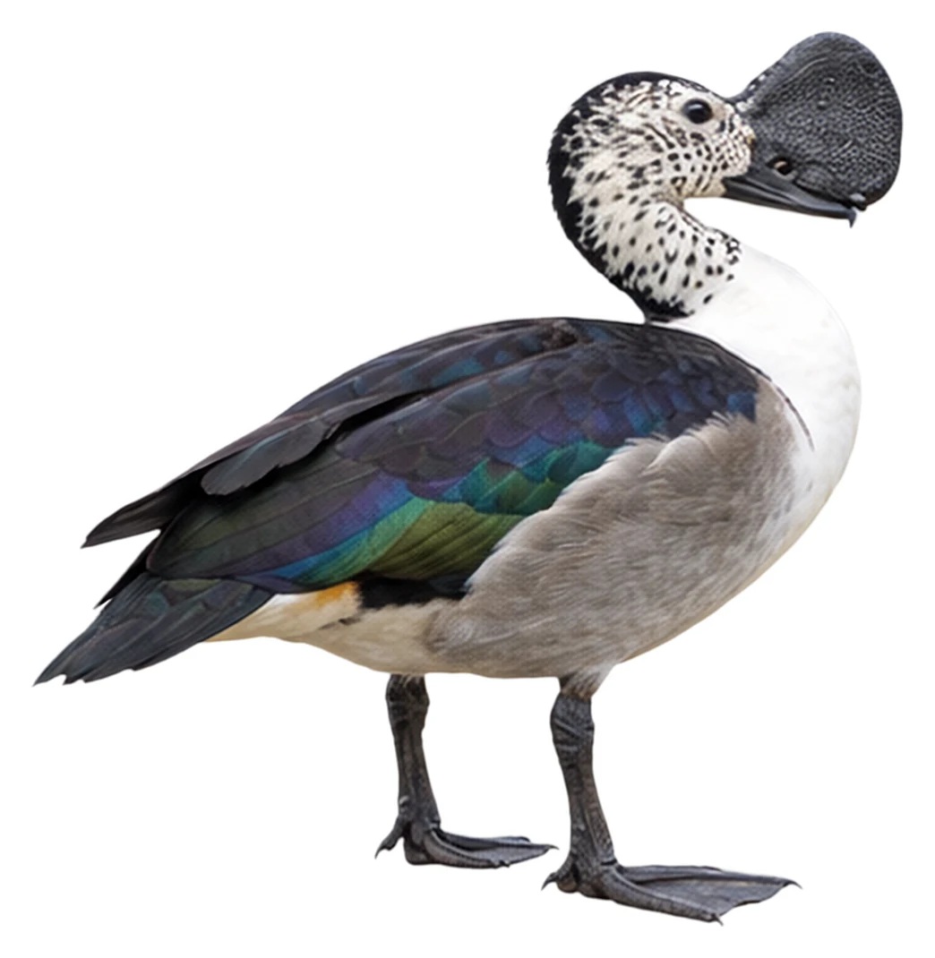 Pato crestudo afroasiático · Colores originales
