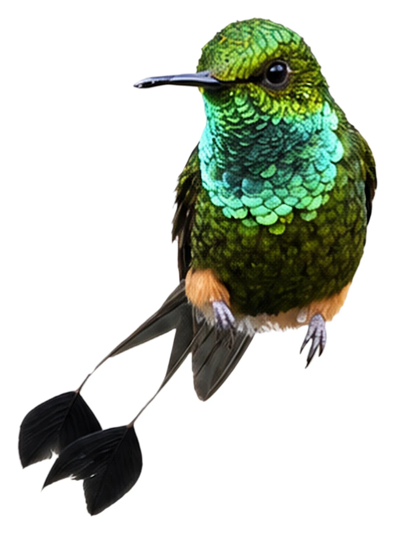 Peruvian Racket-tail · Original color inspiration