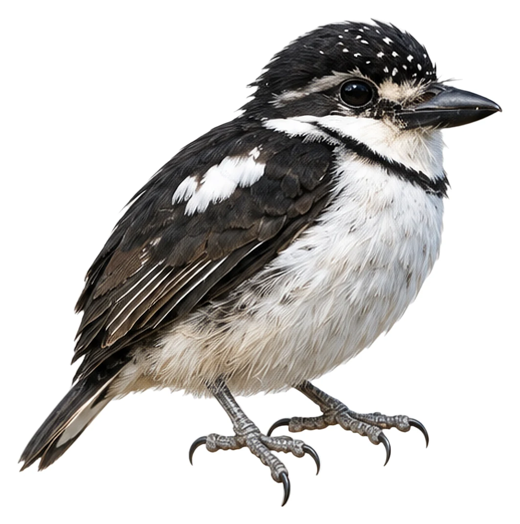 Pied Puffbird · Original color inspiration