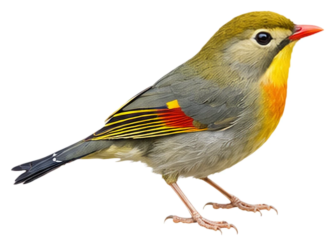 Red-billed Leiothrix · Original color inspiration