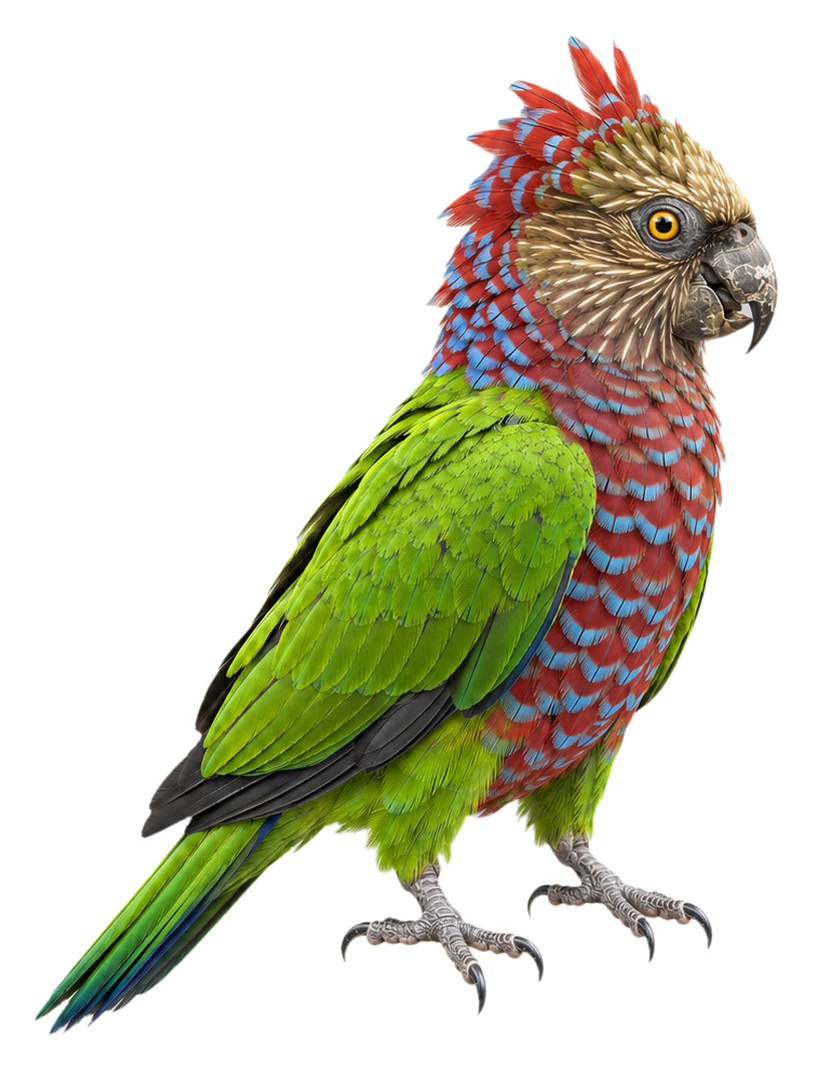 Red-fan Parrot · Original color inspiration