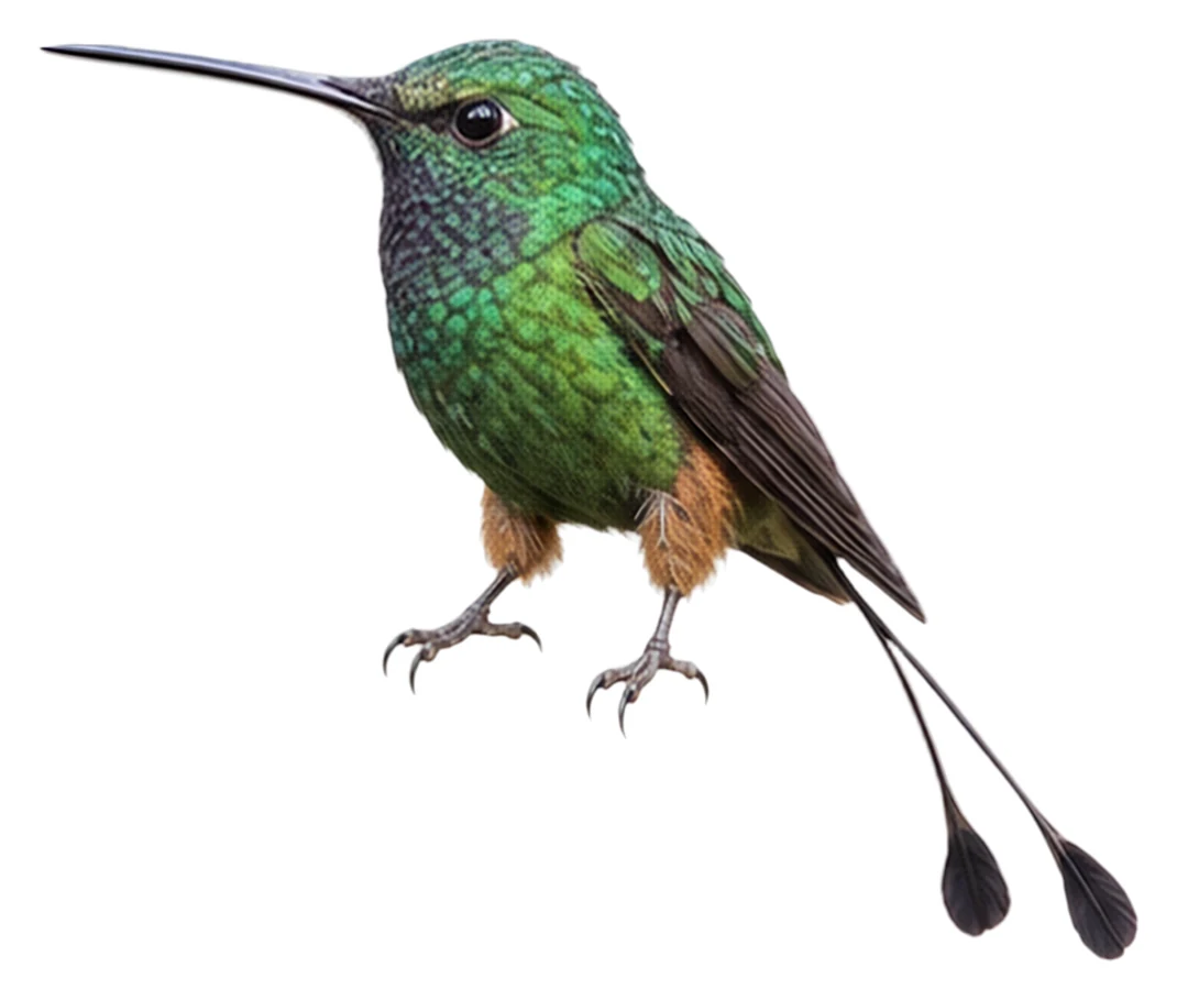 Rufous-booted Racket-tail · Original color inspiration