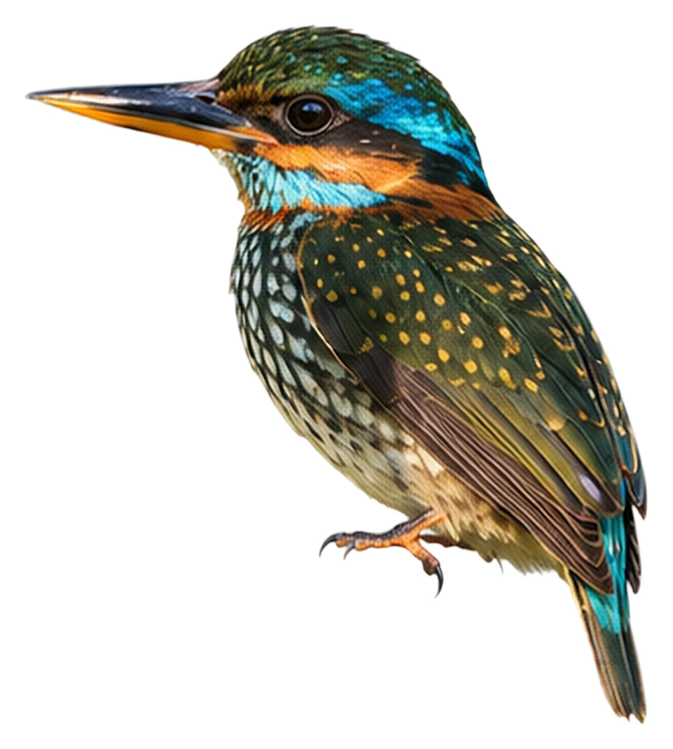 Spotted Wood Kingfisher · Original color inspiration