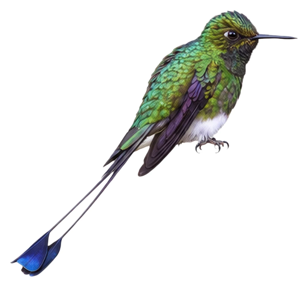 White-booted Racket-tail · Original color inspiration