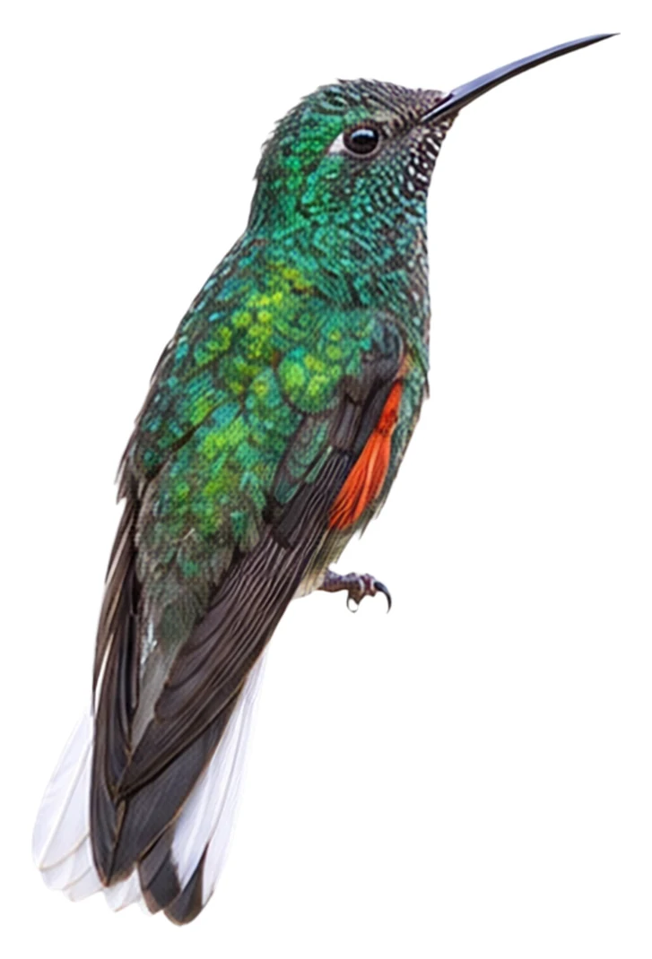 White-tailed Hummingbird · Original color inspiration